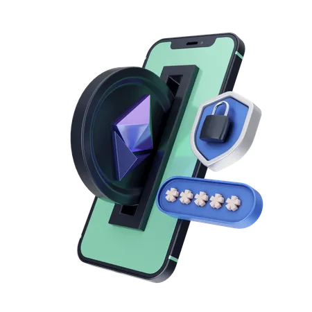 Paiement Ethereum  3D Icon