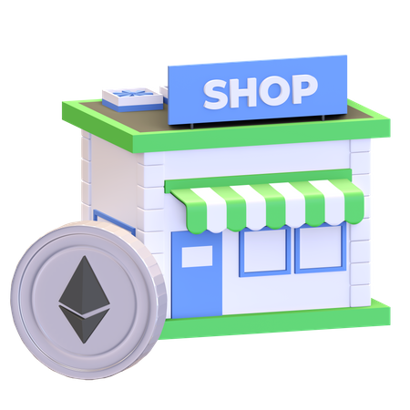 Paiement Ethereum accepté  3D Illustration