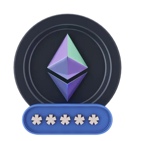 Ethereum Password  3D Icon