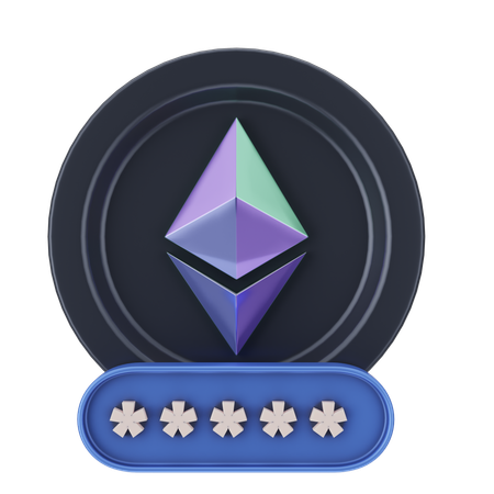 Ethereum Password  3D Icon