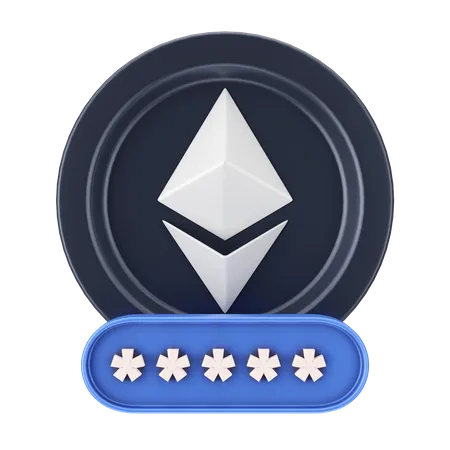 Ethereum Password  3D Icon