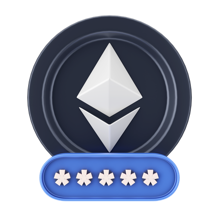 Ethereum-Passwort  3D Icon