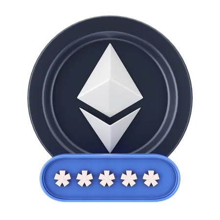 Ethereum-Passwort  3D Icon