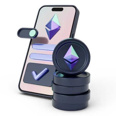 Ethereum Payment  3D Icon