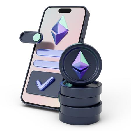 Ethereum Payment  3D Icon