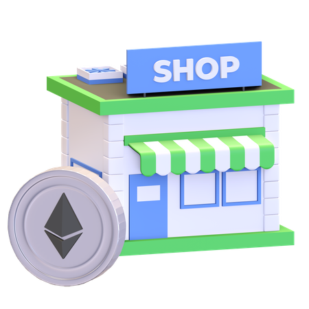 Ethereum Payment Accepted 3D Illustration