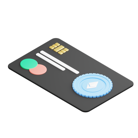 Ethereum Payment Card 3D Illustration