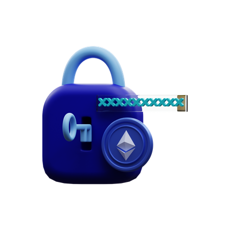 Ethereum Private Key 3D Illustration