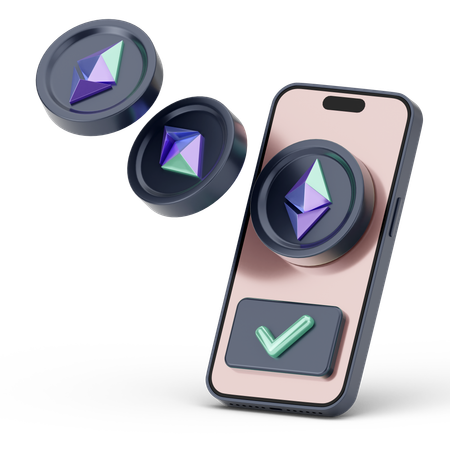 Ethereum Purchase  3D Icon