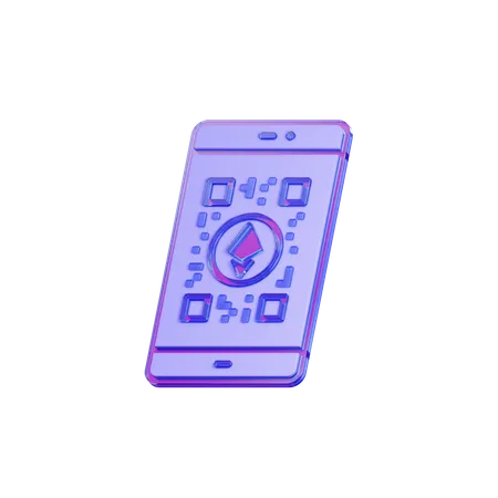 Ethereum Qr  3D Icon