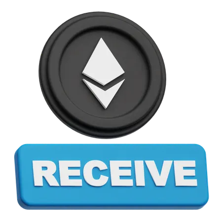 Ethereum Receive  3D Icon