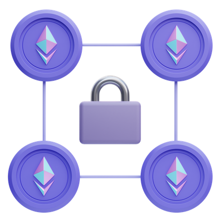 Segurança da rede Ethereum  3D Icon