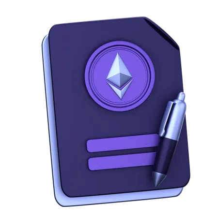Ethereum Report  3D Icon