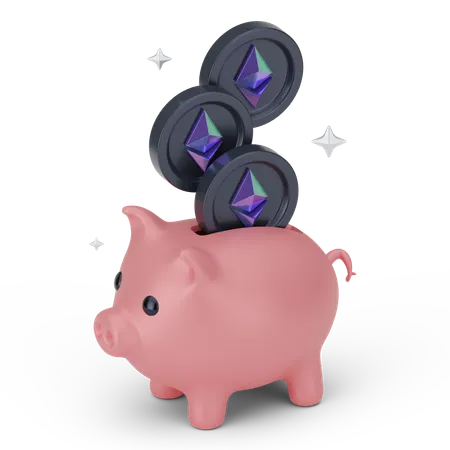 Ethereum Savings  3D Icon