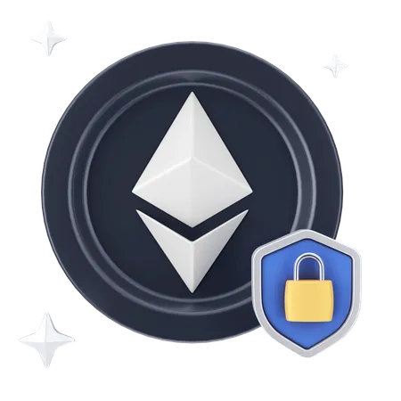 Ethereum-Schild  3D Icon