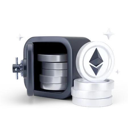 Ethereum-Schließfach  3D Icon