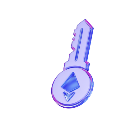 Ethereum-Schlüssel  3D Icon