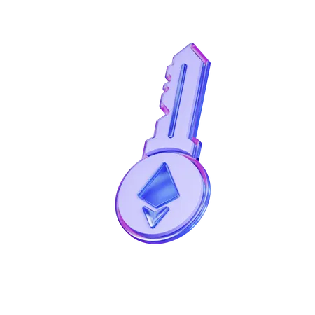 Ethereum-Schlüssel  3D Icon