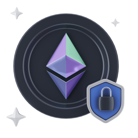 Sécurité Ethereum  3D Icon