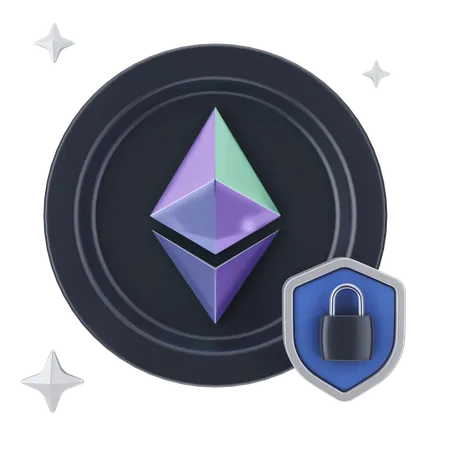 Sécurité Ethereum  3D Icon