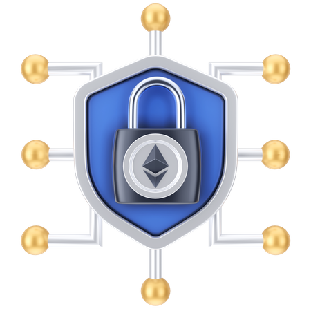 Sécurité Ethereum  3D Icon