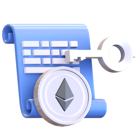 Ethereum Seed Phrase  3D Illustration