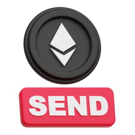 Ethereum Send  3D Icon