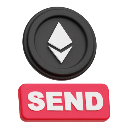 Ethereum Send  3D Icon