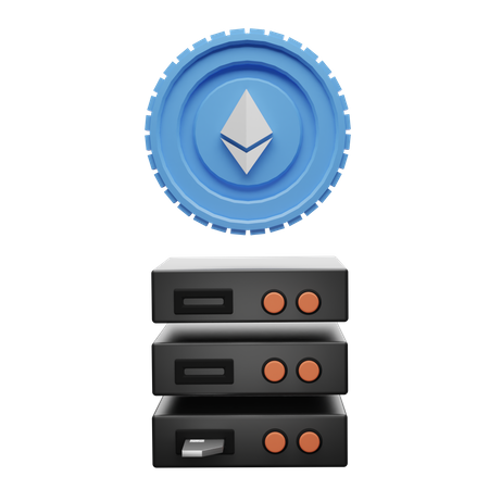 Ethereum Server  3D Illustration