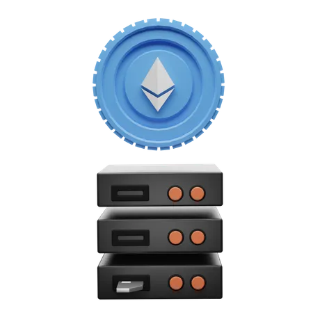 Ethereum Server  3D Illustration