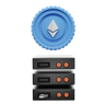 ethereum server 3d illustration