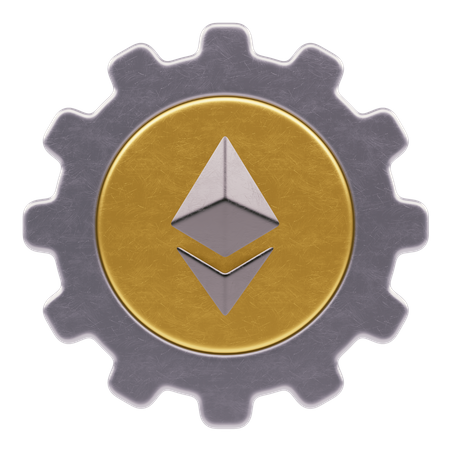 Ethereum Setting 3D Icon