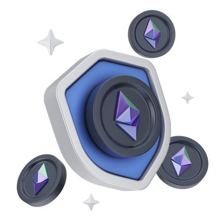 Ethereum Shield  3D Icon