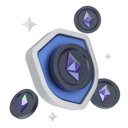 Ethereum Shield  3D Icon