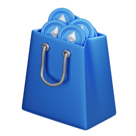 Ethereum Shopping  3D Icon