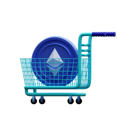 Ethereum Shopping  3D Illustration