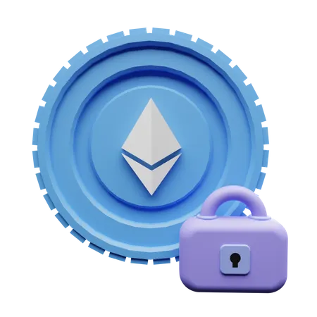 Ethereum sicher  3D Illustration