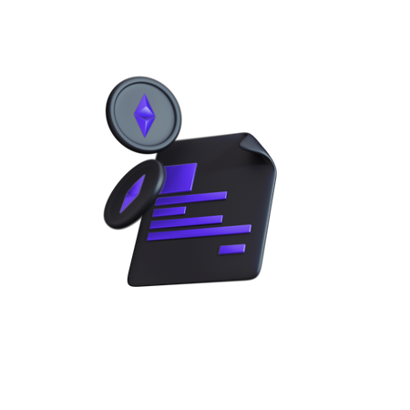 Contrat intelligent Ethereum  3D Icon
