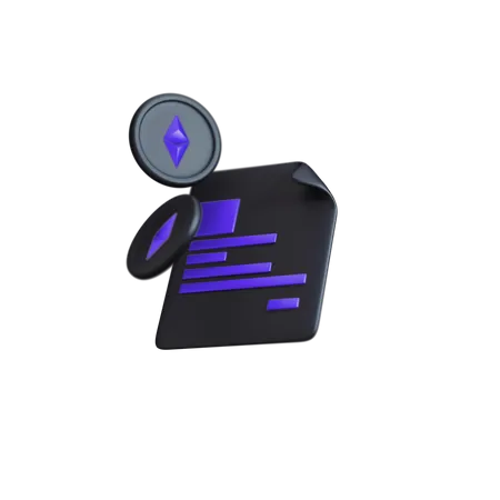 Contrat intelligent Ethereum  3D Icon