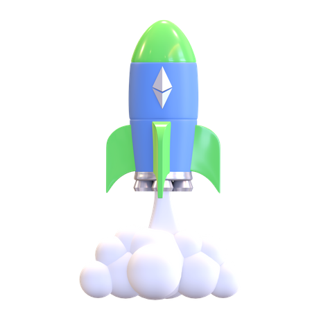 Ethereum Startup 3D Illustration