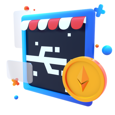 Ethereum Store 3D Icon
