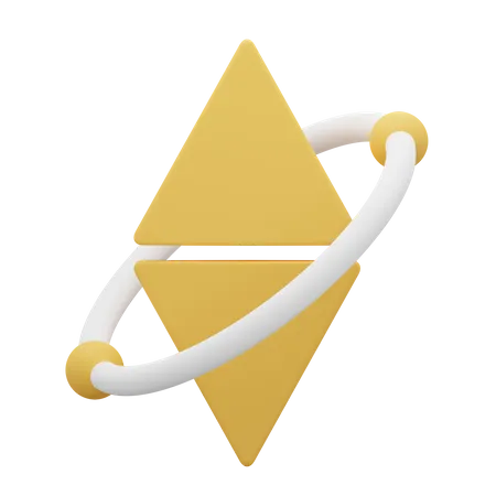 Ethereum Symbol  3D Icon