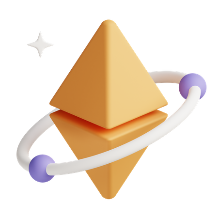 Ethereum symbol  3D Icon