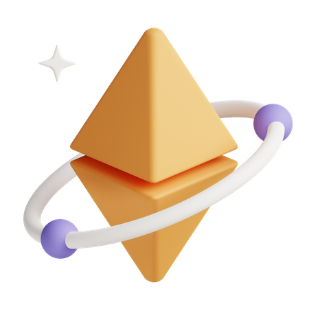 Ethereum symbol  3D Illustration