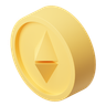 3d ethereum sign illustration