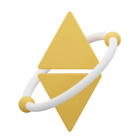 Ethereum Symbol 3D Icon