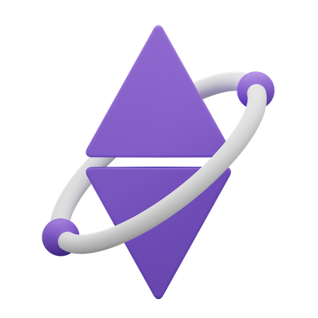 Ethereum Symbol  3D Icon