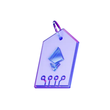 Ethereum Tag  3D Icon