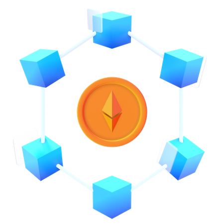 Ethereum-Technologie  3D Icon