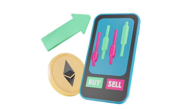 Ethereum Trading  3D Icon